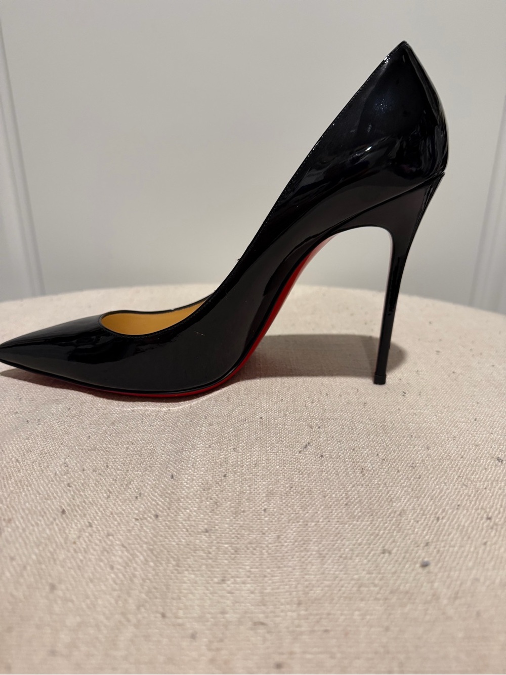 Christian Louboutin So Kate 120 Black Patent Leather Pumps Heels Size 40